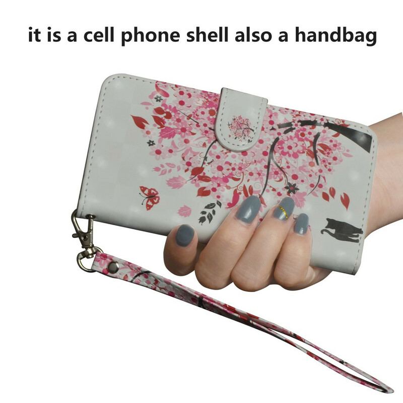 Housse Huawei P Smart 2020 Arbre Rose