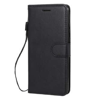 Housse Huawei P Smart 2020 Effet Cuir à Lanière