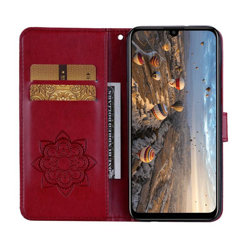 Housse Huawei P Smart 2020 Hibou Mandala et Breloque