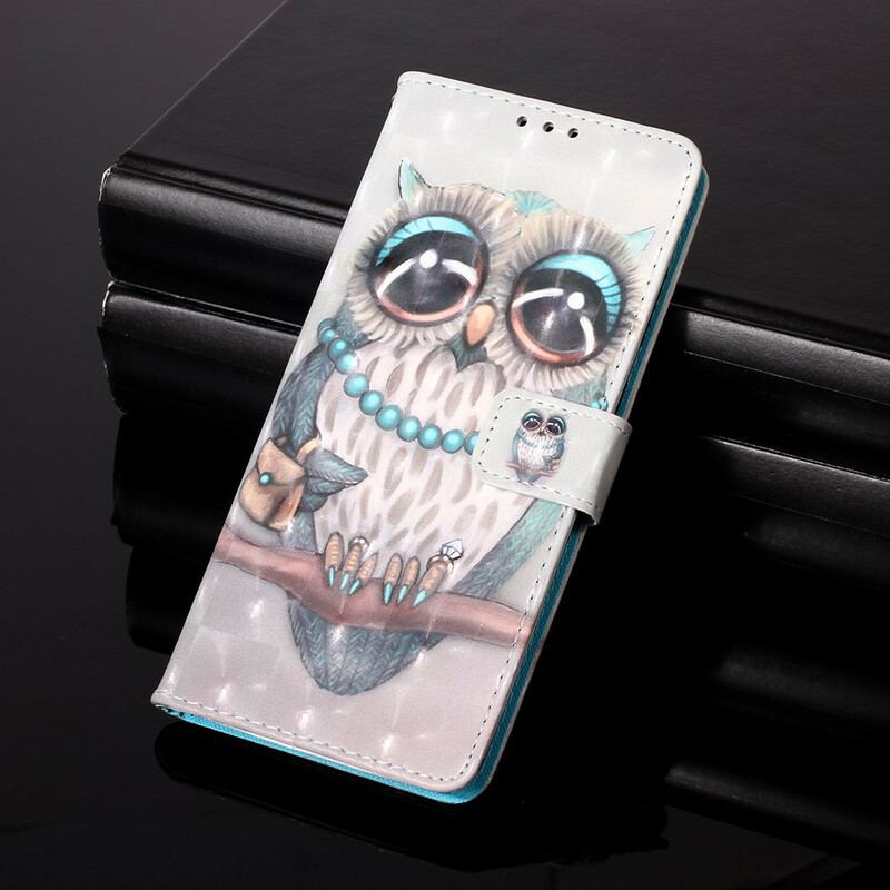 Housse Huawei P Smart 2020 Miss Hibou à Lanière