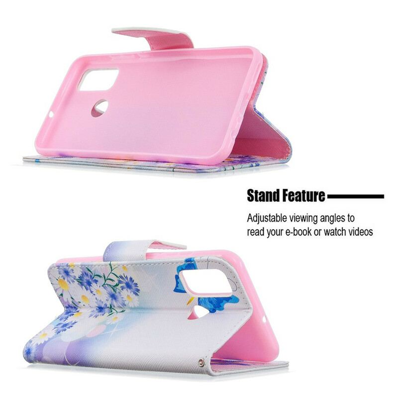 Housse Huawei P Smart 2020 Papillons et Fleurs Peints