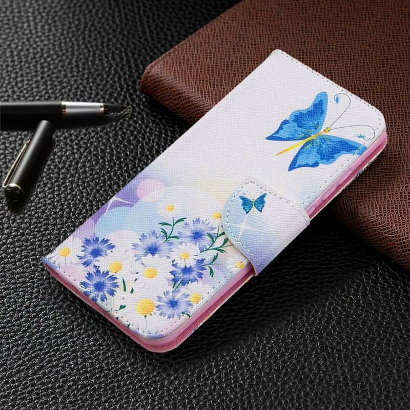 Housse Huawei P Smart 2020 Papillons et Fleurs Peints