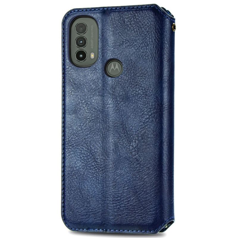 Flip Cover Moto E40 / E30 / E20 Effet Cuir Texture Diamant