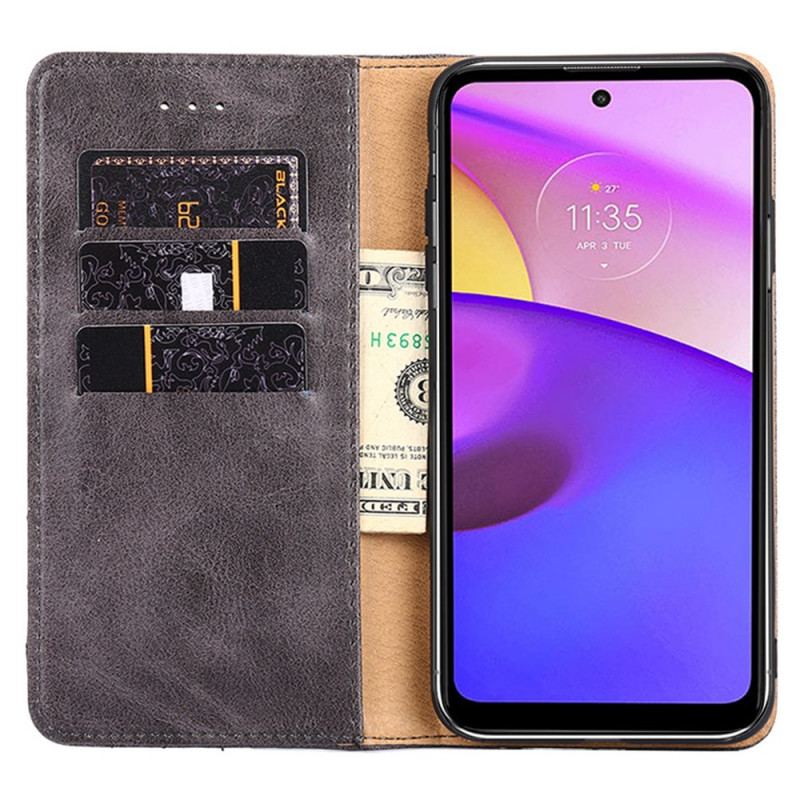 Flip Cover Moto E40 / E30 / E20 Style Cuir Rivet