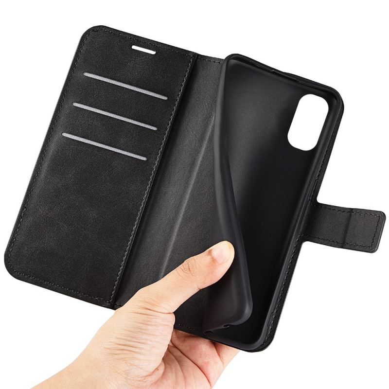 Housse Moto E40 / E30 / E20 Effet Cuir Slim Extrême