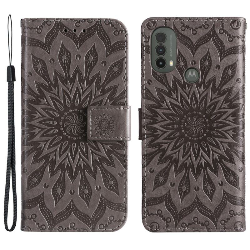 Housse Moto E40 / E30 / E20 Fleur de Soleil