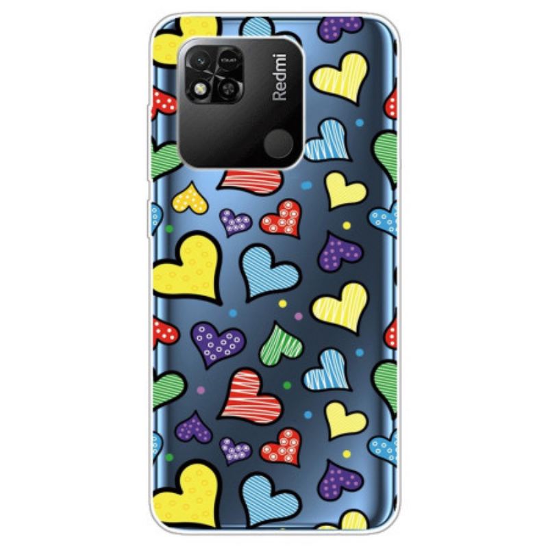 Coque Xiaomi Redmi 10A Transparente Coeurs