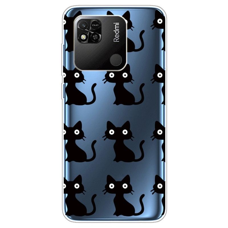 Coque Xiaomi Redmi 10A Transparente Drôles de Chats