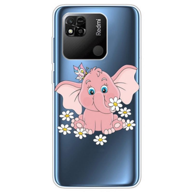 Coque Xiaomi Redmi 10A Transparente Éléphant Rose