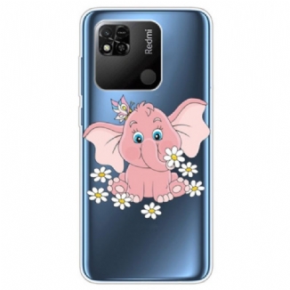 Coque Xiaomi Redmi 10A Transparente Éléphant Rose