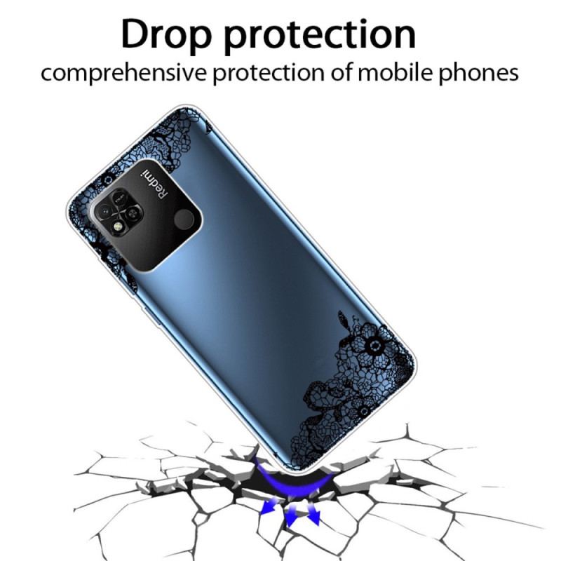 Coque Xiaomi Redmi 10A Transparente Fine Dentelle