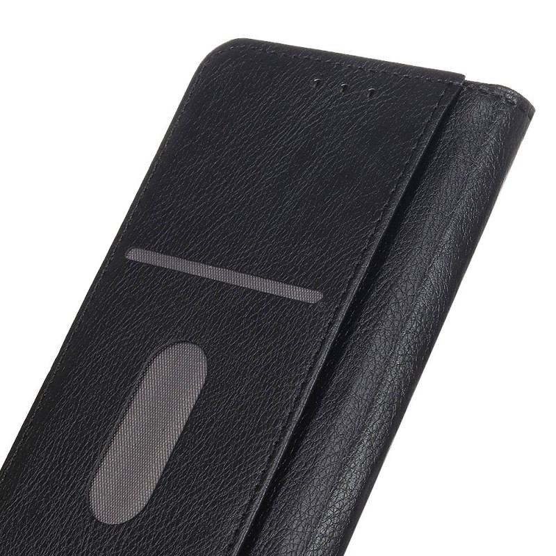 Flip Cover Xiaomi Redmi 10A Cuir Litchi Fendu Texture