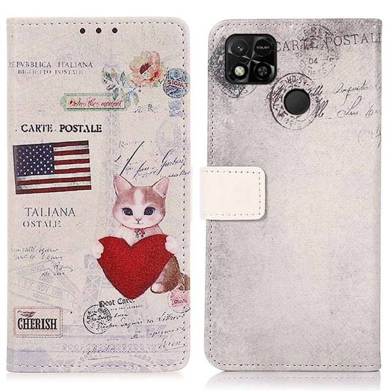 Housse Xiaomi Redmi 10A Chat Voyageur
