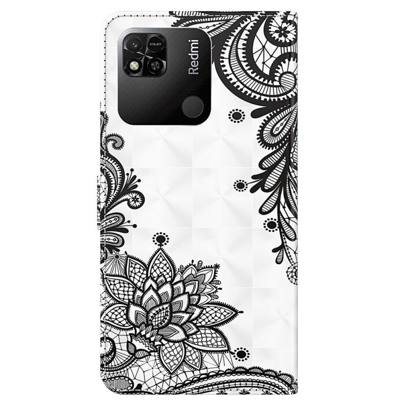 Housse Xiaomi Redmi 10A Dentelle à Lanière
