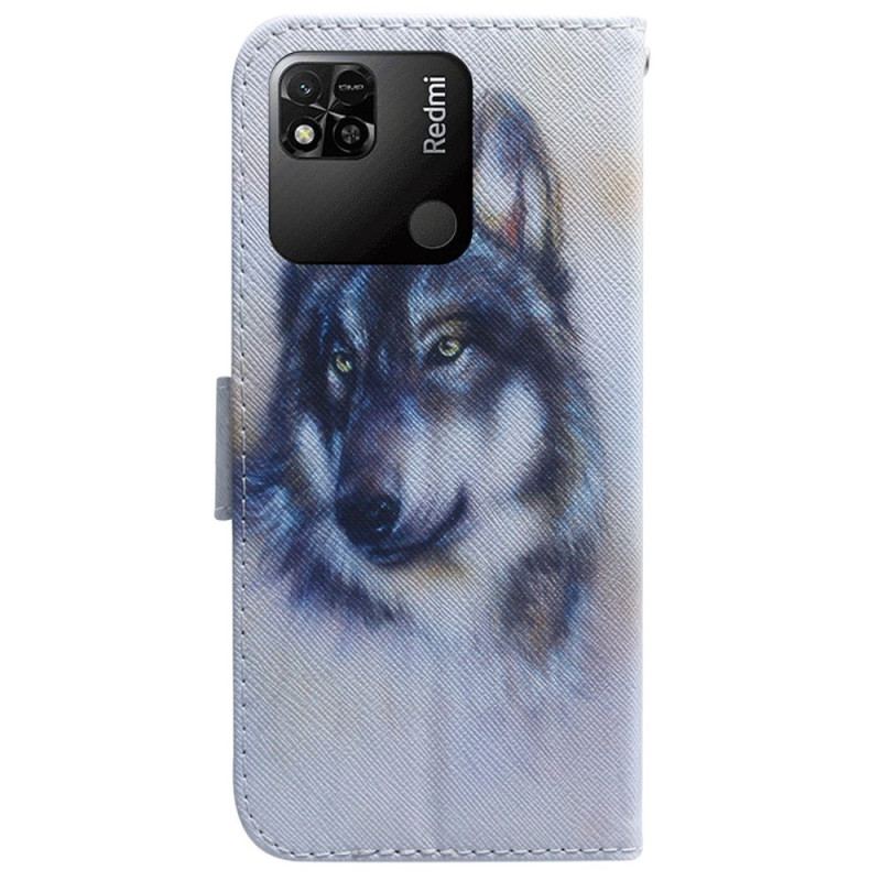 Housse Xiaomi Redmi 10A Loup Aquarelle