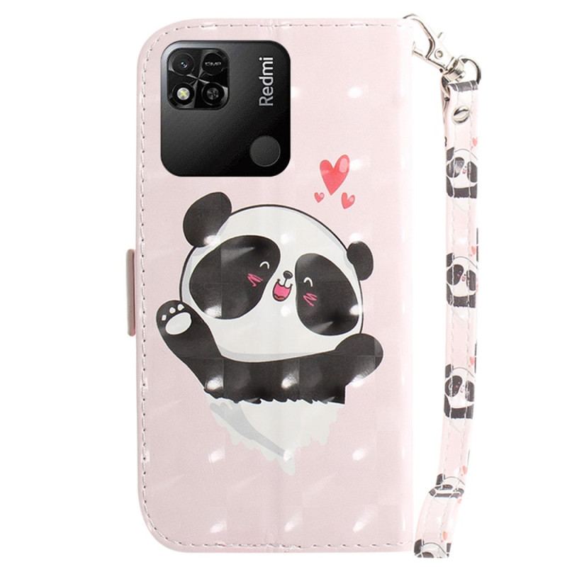 Housse Xiaomi Redmi 10A Panda Love à Lanière