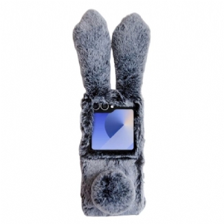 Coque Samsung Galaxy Z Flip 7 5G Oreilles de Lapin en Peluche