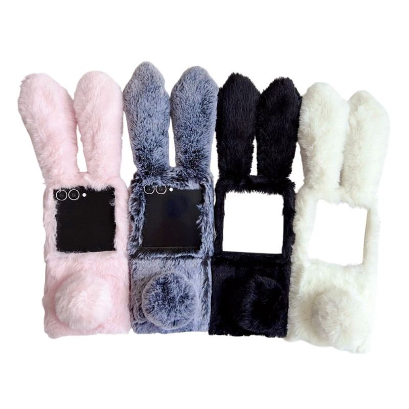 Coque Samsung Galaxy Z Flip 7 5G Oreilles de Lapin en Peluche