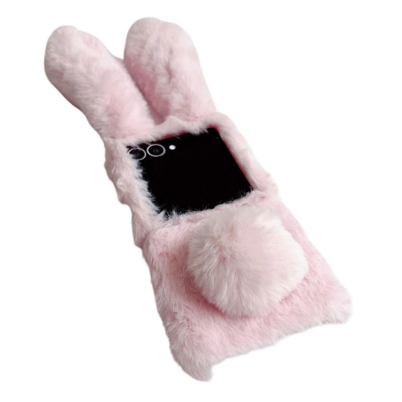 Coque Samsung Galaxy Z Flip 7 5G Oreilles de Lapin en Peluche