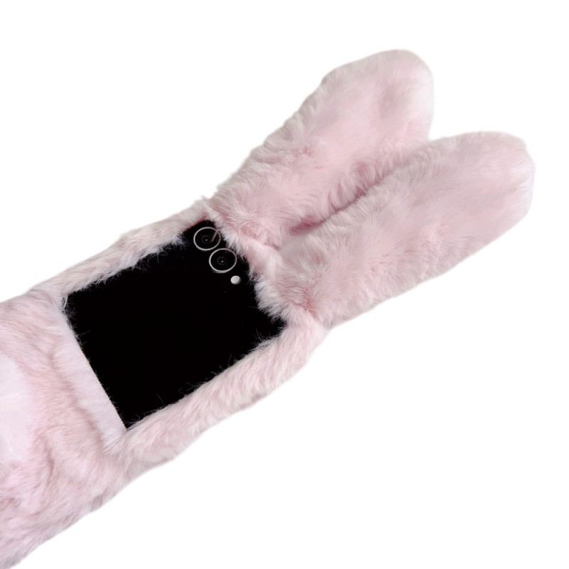 Coque Samsung Galaxy Z Flip 7 5G Oreilles de Lapin en Peluche