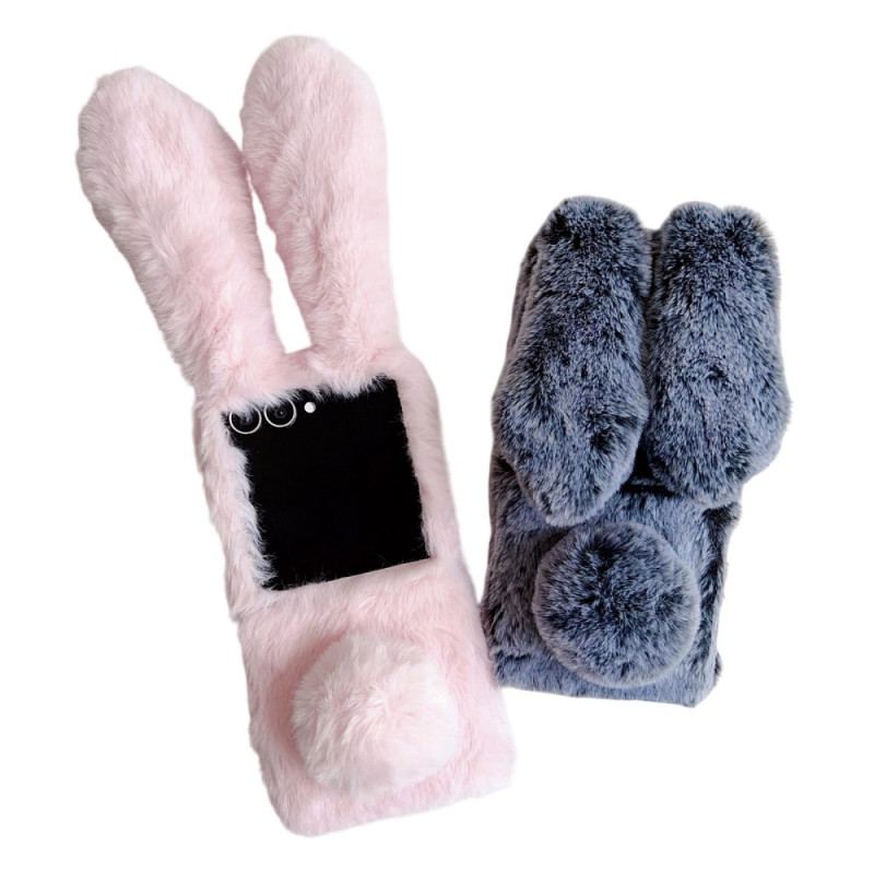 Coque Samsung Galaxy Z Flip 7 5G Oreilles de Lapin en Peluche