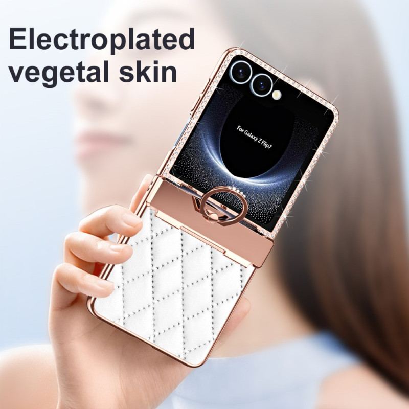 Coque Samsung Galaxy Z Flip 7 Anneau-Support et Protecteur Écran Arrière