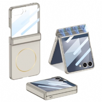 Coque Samsung Galaxy Z Flip 7 avec Fixation Magnétique, Protection de Charnière et marque GKK