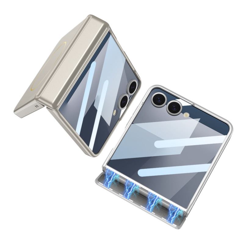 Coque Samsung Galaxy Z Flip 7 avec Fixation Magnétique, Protection de Charnière et marque GKK
