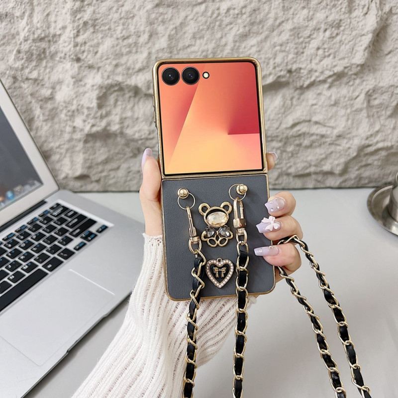 Coque Samsung Galaxy Z Flip 7 Breloque et Bandoulière