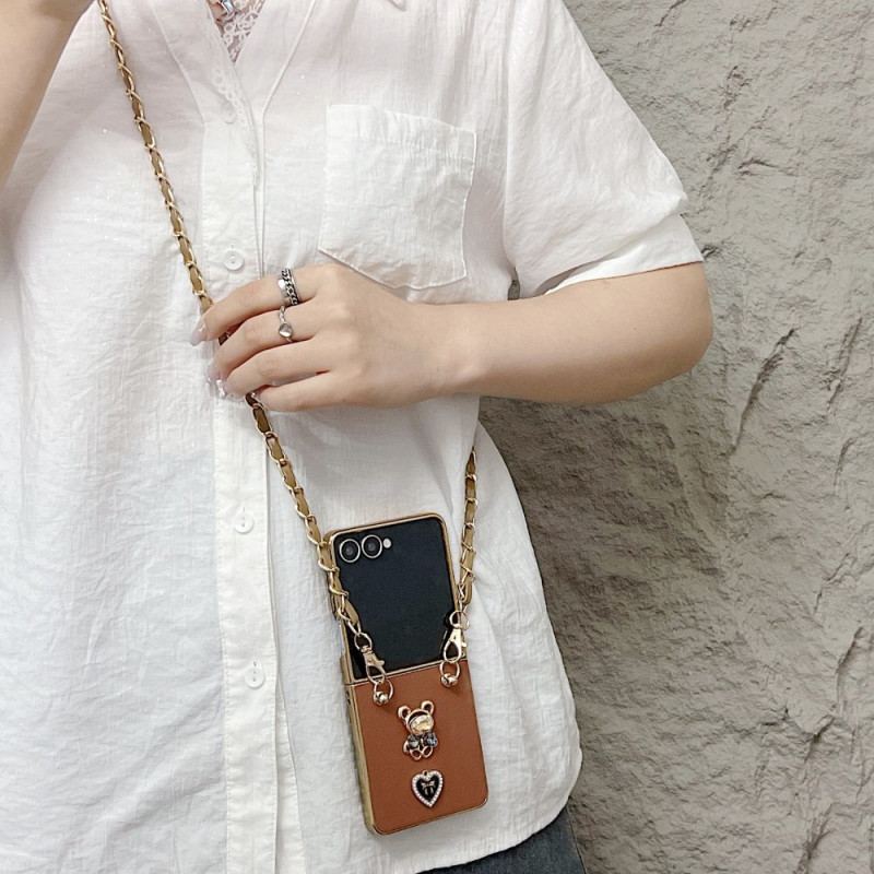 Coque Samsung Galaxy Z Flip 7 Breloque et Bandoulière