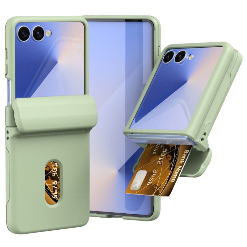 Coque Samsung Galaxy Z Flip 7 Charnière à Ressort et Porte-Carte