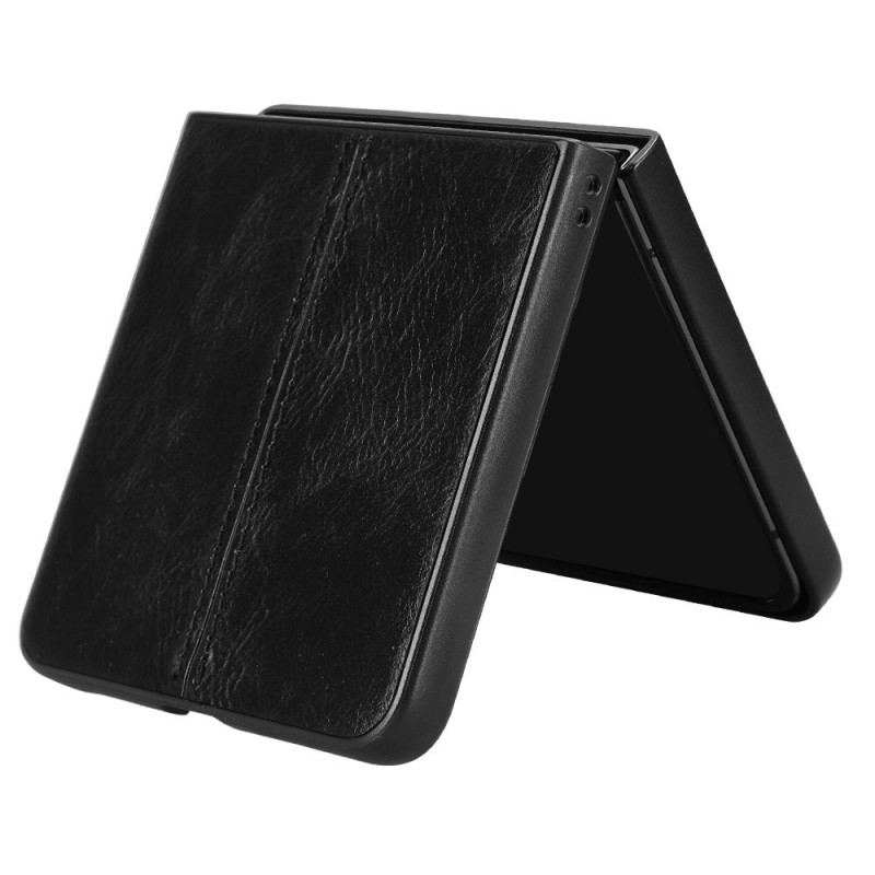 Coque Samsung Galaxy Z Flip 7 Effet Cuir Couture