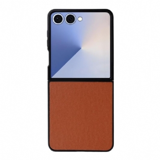 Coque Samsung Galaxy Z Flip 7 Effet Cuir Monochrome