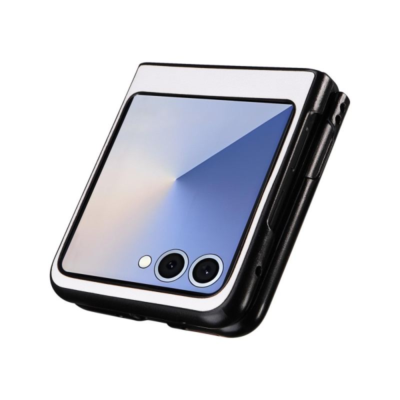Coque Samsung Galaxy Z Flip 7 Effet Cuir Monochrome