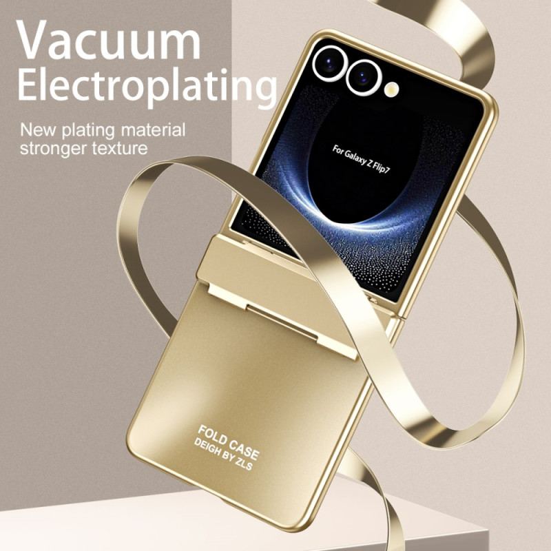 Coque Samsung Galaxy Z Flip 7 Effet Métal avec Protection Écran