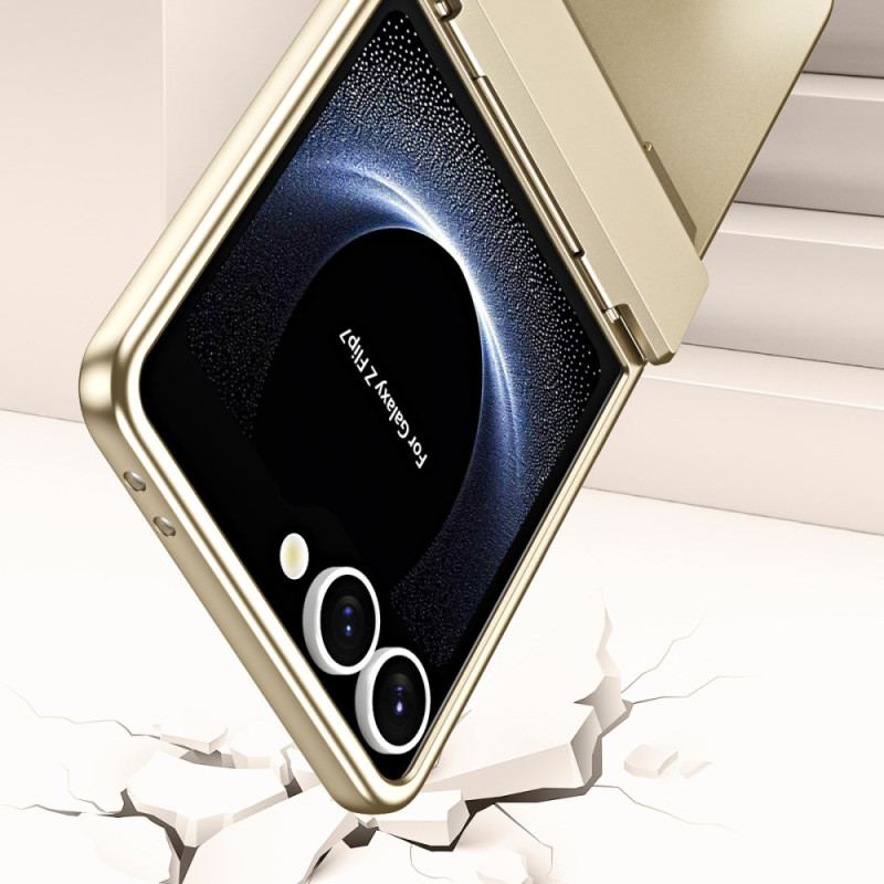 Coque Samsung Galaxy Z Flip 7 Effet Métal avec Protection Écran