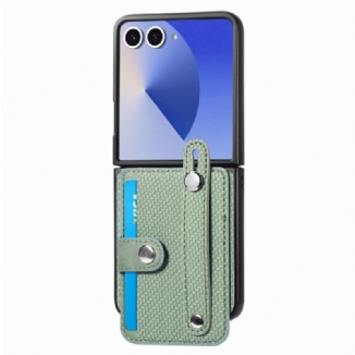 Coque Samsung Galaxy Z Flip 7 Fibre Carbone Porte-Cartes