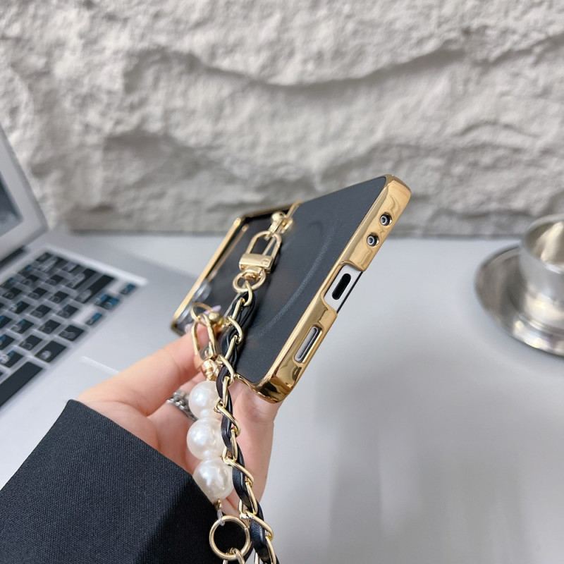 Coque Samsung Galaxy Z Flip 7 Magnétique Bandoulière Breloque