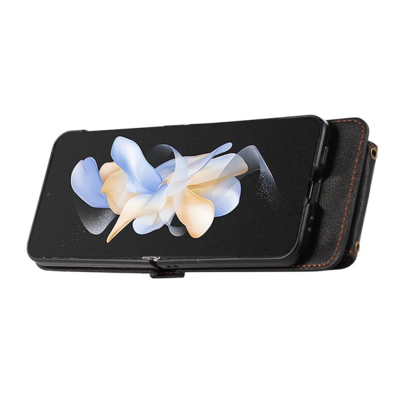 Coque Samsung Galaxy Z Flip 7 Porte-Cartes et Bandoulière