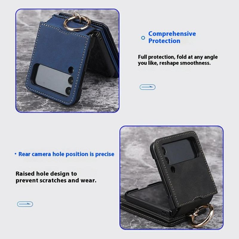 Coque Samsung Galaxy Z Flip 7 Porte-Cartes et Chaîne Détachable