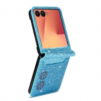 Coque Samsung Galaxy Z Flip 7 Porte-Cartes Paillettes