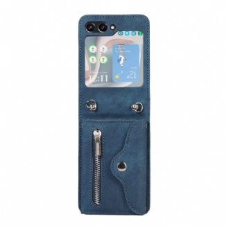 Coque Samsung Galaxy Z Flip 7 Portefeuille avec Lanière et Bandoulière