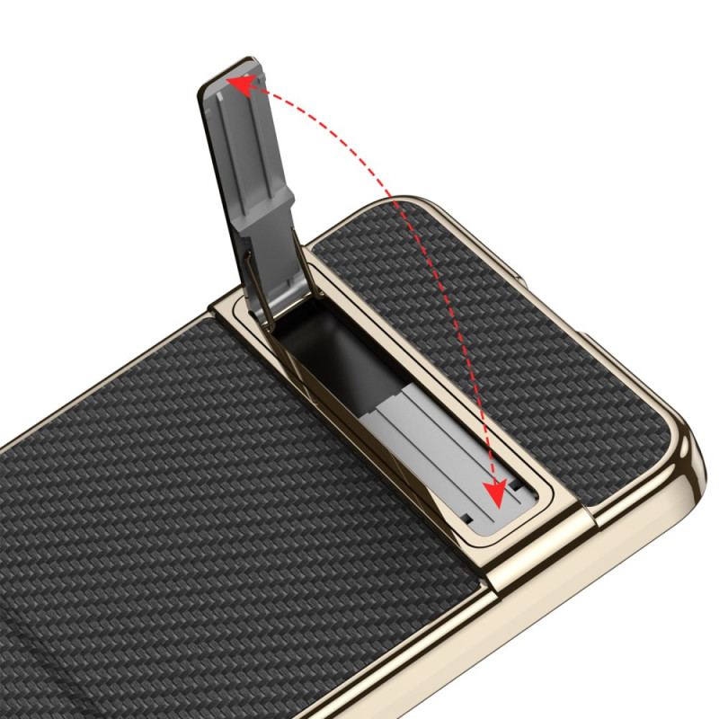 Coque Samsung Galaxy Z Flip 7 Simili Cuir et Support GKK