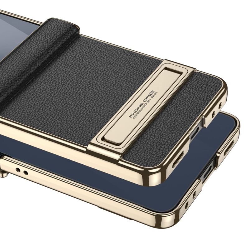 Coque Samsung Galaxy Z Flip 7 Simili Cuir et Support GKK