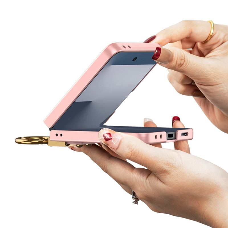 Coque Samsung Galaxy Z Flip 7 Support-Anneau et Film Protecteur d'Écran GKK