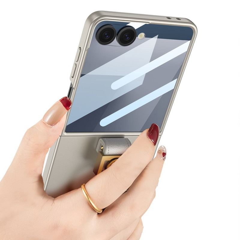 Coque Samsung Galaxy Z Flip 7 Support-Anneau et Film Protecteur d'Écran GKK