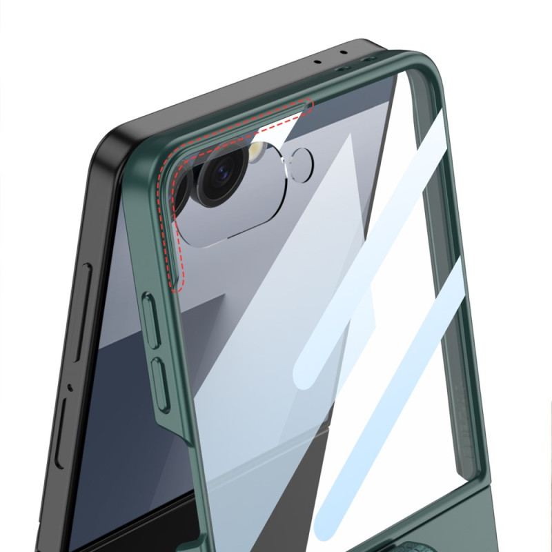 Coque Samsung Galaxy Z Flip 7 Support-Anneau et Film Protecteur d'Écran GKK