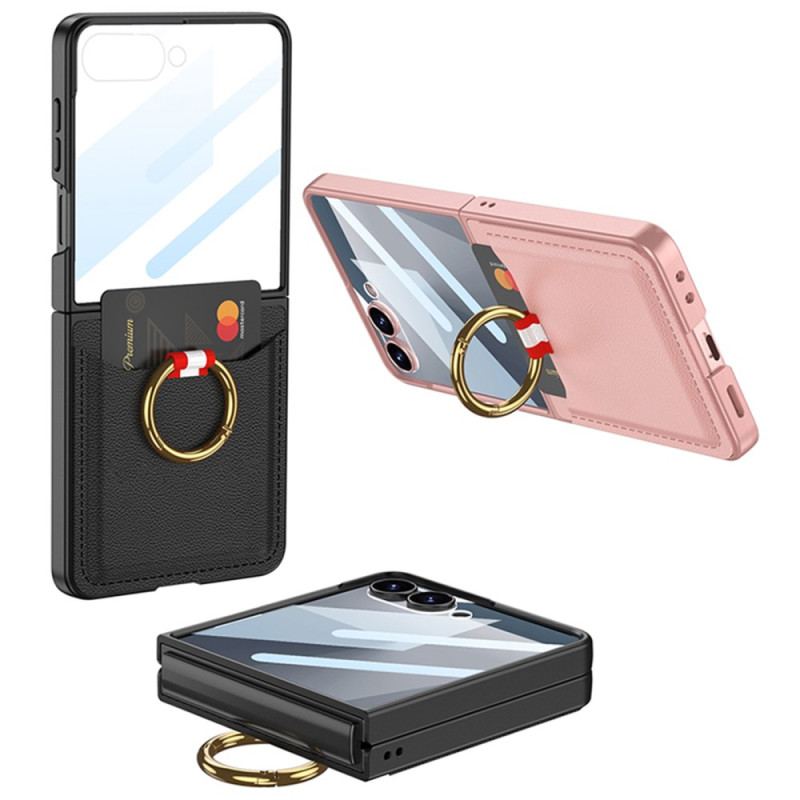 Coque Samsung Galaxy Z Flip 7 Support-Anneau et Porte-Cartes