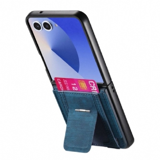 Coque Samsung Galaxy Z Flip 7 Support et Porte-cartes Rétro