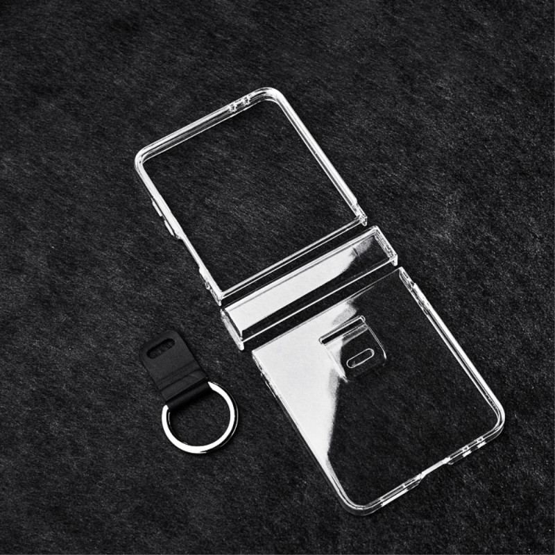 Coque Samsung Galaxy Z Flip 7 Transparente avec Anneau-Support